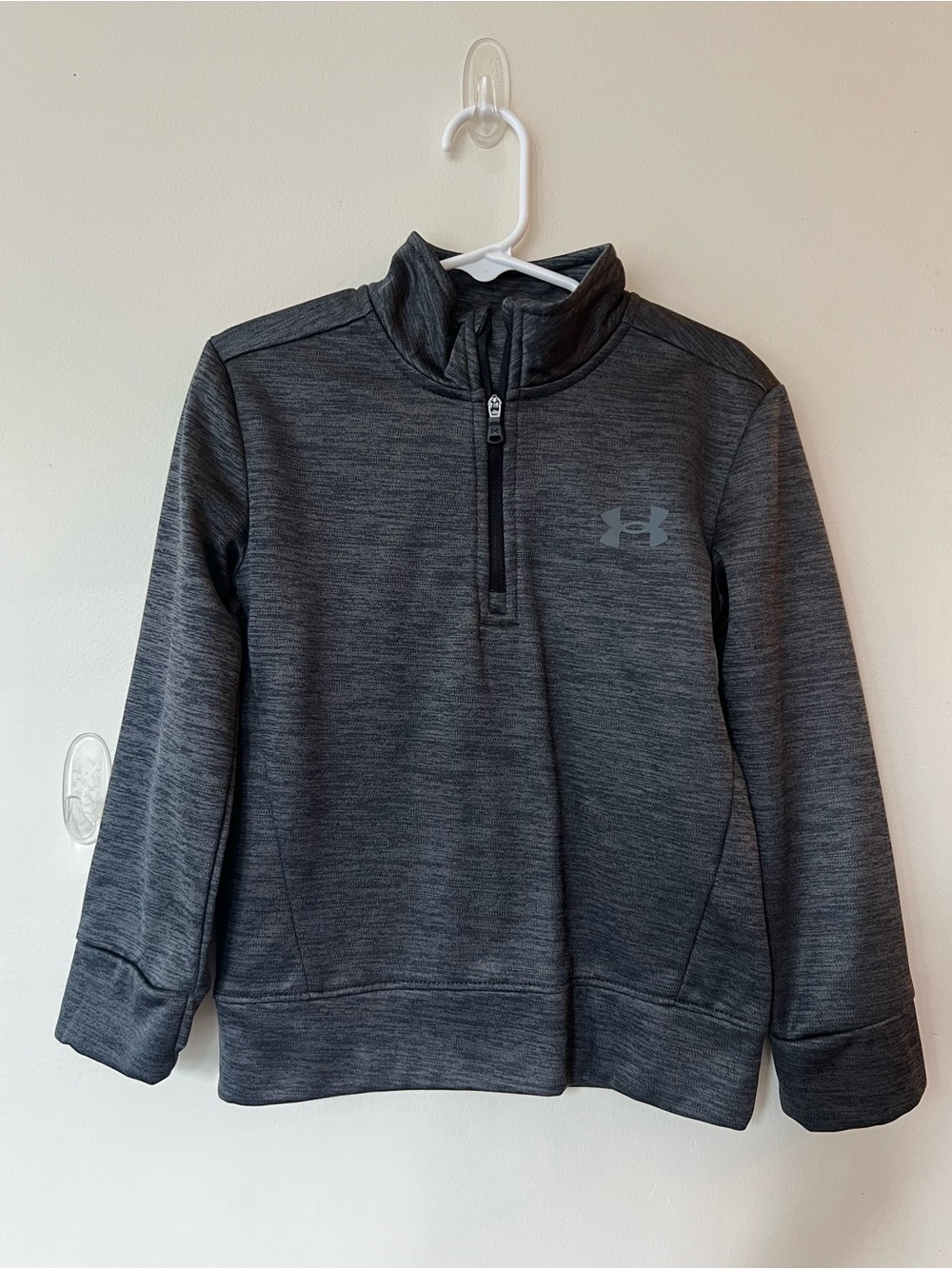 Under Armour Kids' Charcoal Heather Gray Quarter-Zip Pullover Jacket 4T